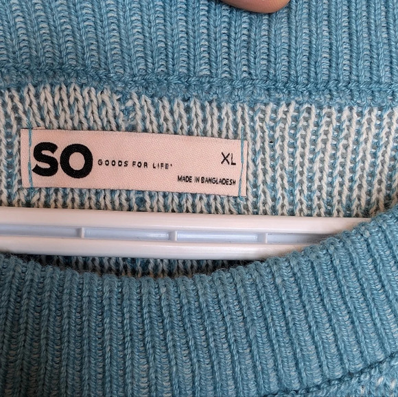 NWT SO Sonoma Drop Arm Teal Knit Oversized Comfy Sweater Women XL - Picture 3 of 9